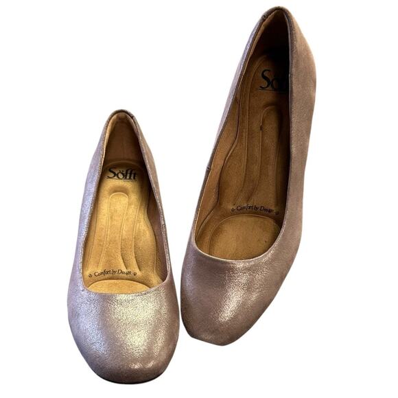 Sofft Lana Metallic Bronze Leather Pumps Heels Size 7 - Picture 1 of 7